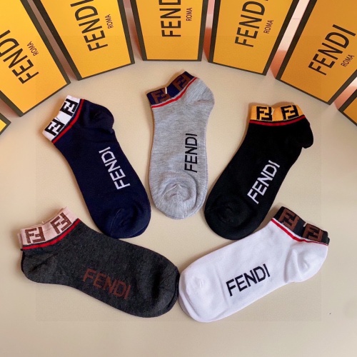 Replica Fendi Socks #1222149 $25.00 USD for Wholesale