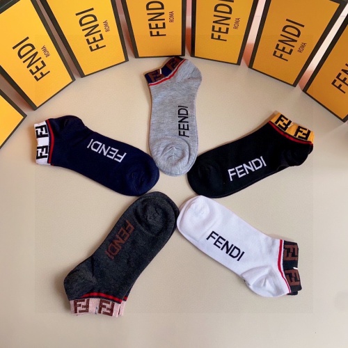 Replica Fendi Socks #1222149 $25.00 USD for Wholesale