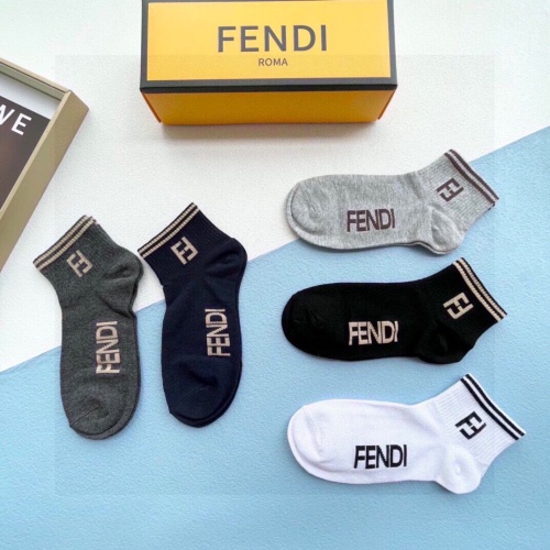 Replica Fendi Socks #1222152 $25.00 USD for Wholesale