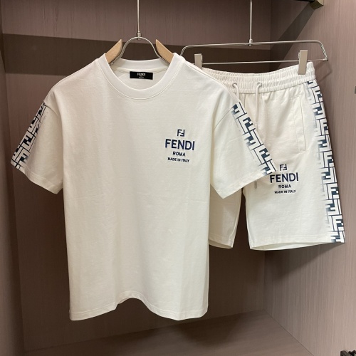 Fendi Tracksuits Short Sleeved For Men #1222895 $80.00 USD, Wholesale Replica Fendi Tracksuits