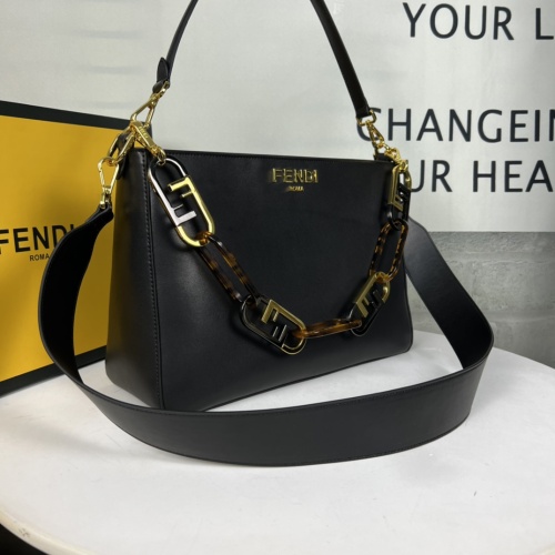 Replica Fendi AAA Quality Shoulder Bags For Women #1223452 $105.00 USD for Wholesale