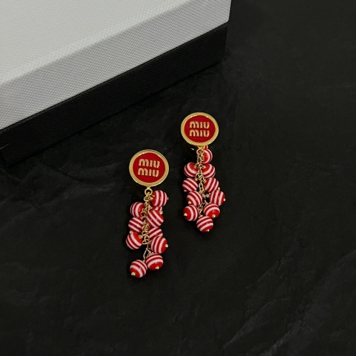 MIU MIU Earrings For Women #1224052 $38.00 USD, Wholesale Replica MIU MIU Earrings