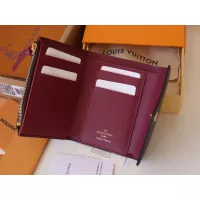 $85.00 USD Louis Vuitton AAA Quality Wallets In Burgundy #1271133