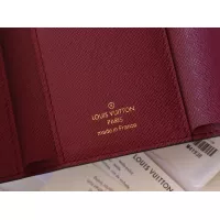 $85.00 USD Louis Vuitton AAA Quality Wallets In Burgundy #1271133