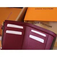 $85.00 USD Louis Vuitton AAA Quality Wallets In Burgundy #1271133