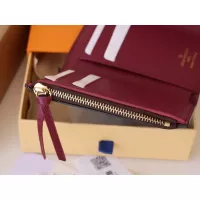 $85.00 USD Louis Vuitton AAA Quality Wallets In Burgundy #1271133