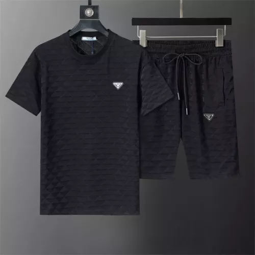 Prada Tracksuits Short Sleeved For Men #1278860 $42.00 USD, Wholesale Replica Prada Tracksuits
