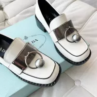 $102.00 USD Prada Leather Shoes For Women #1292483