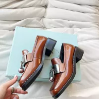 $102.00 USD Prada Leather Shoes For Women #1292484