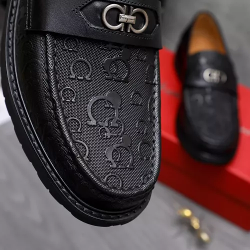 Replica Salvatore Ferragamo Leather Shoes For Men #1303774 $85.00 USD for Wholesale