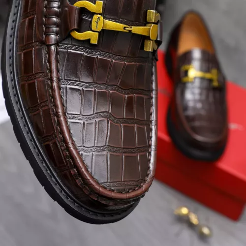Replica Salvatore Ferragamo Leather Shoes For Men #1303775 $88.00 USD for Wholesale