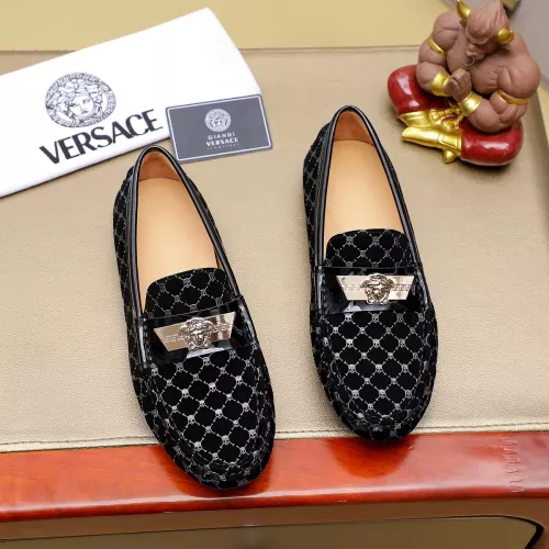 Versace Leather Shoes For Men #1303847 $76.00 USD, Wholesale Replica Versace Leather Shoes