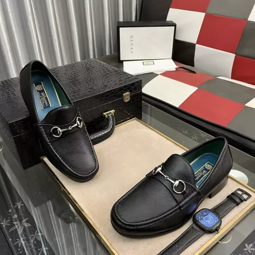 Replica Gucci Oxfords Shoes For Men #1303966 $92.00 USD for Wholesale
