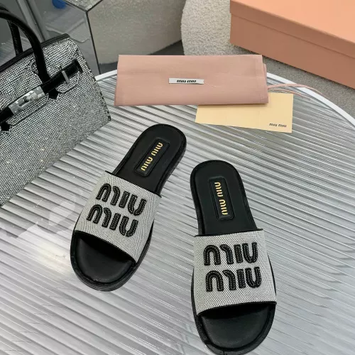 Replica MIU MIU Slippers For Women #1305250 $88.00 USD for Wholesale