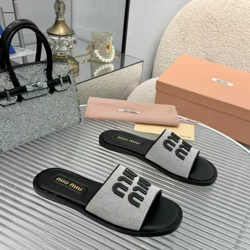Replica MIU MIU Slippers For Women #1305250 $88.00 USD for Wholesale