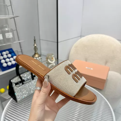 Replica MIU MIU Slippers For Women #1305251 $88.00 USD for Wholesale