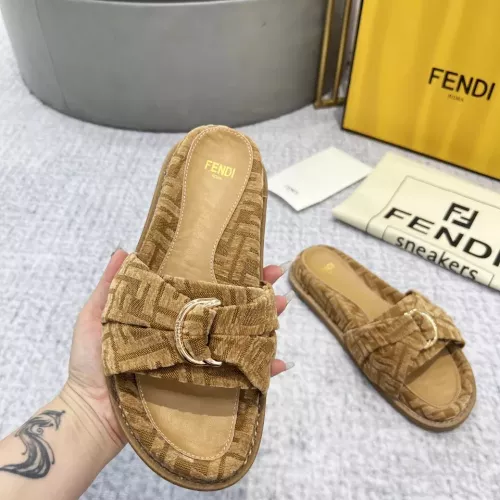 Replica Fendi Slippers For Women #1305361 $85.00 USD for Wholesale