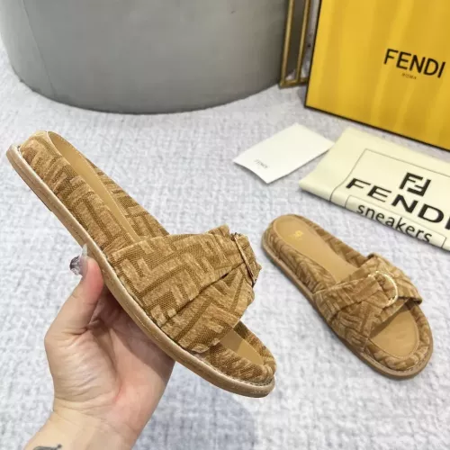 Replica Fendi Slippers For Women #1305361 $85.00 USD for Wholesale