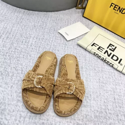 Replica Fendi Slippers For Women #1305361 $85.00 USD for Wholesale