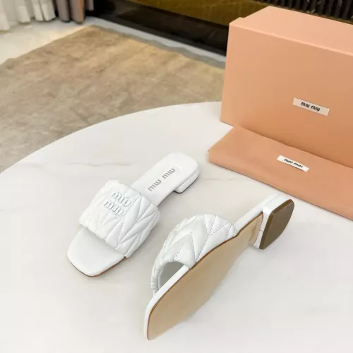 Replica MIU MIU Slippers For Women #1305672 $85.00 USD for Wholesale