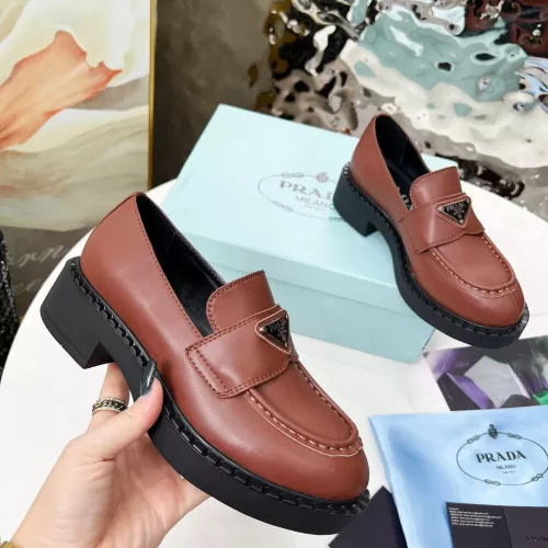 Replica Prada Leather Shoes For Men #1305695 $100.00 USD for Wholesale