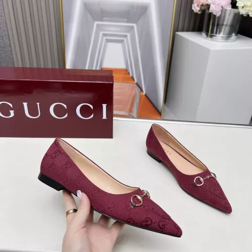 Replica Gucci Flat Shoes For Women #1305705 $96.00 USD for Wholesale
