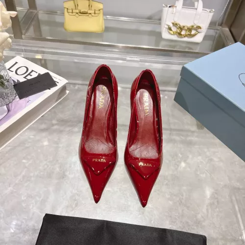 Replica Prada High-heeled Shoes For Women #1305716 $102.00 USD for Wholesale