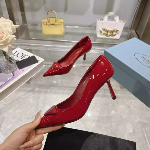 Replica Prada High-heeled Shoes For Women #1305716 $102.00 USD for Wholesale