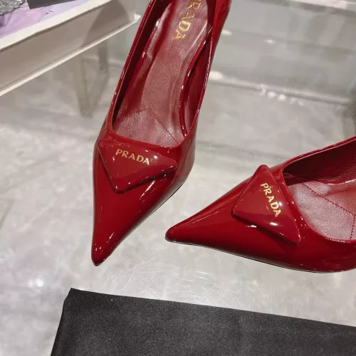 Replica Prada High-heeled Shoes For Women #1305716 $102.00 USD for Wholesale