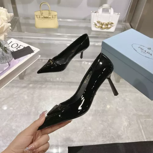Replica Prada High-heeled Shoes For Women #1305718 $102.00 USD for Wholesale