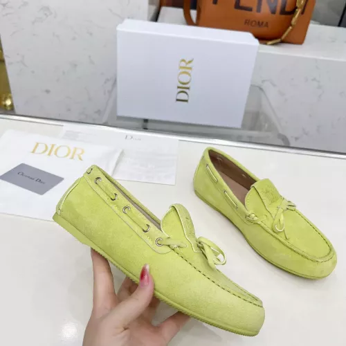Replica Christian Dior Leather Shoes For Women #1305930 $96.00 USD for Wholesale