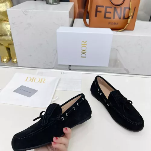 Replica Christian Dior Leather Shoes For Women #1305932 $96.00 USD for Wholesale