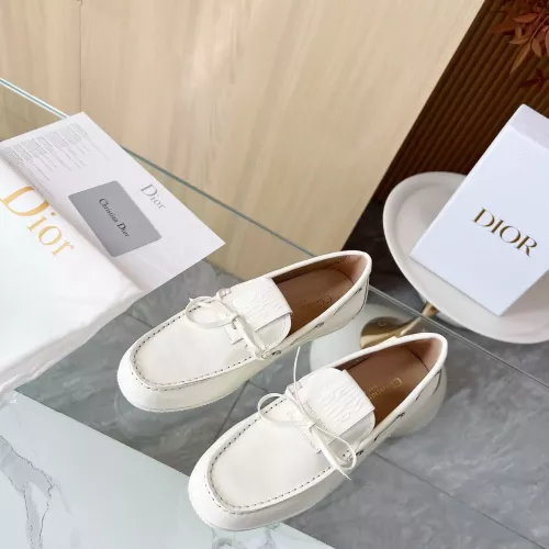 Replica Christian Dior Leather Shoes For Women #1305933 $96.00 USD for Wholesale