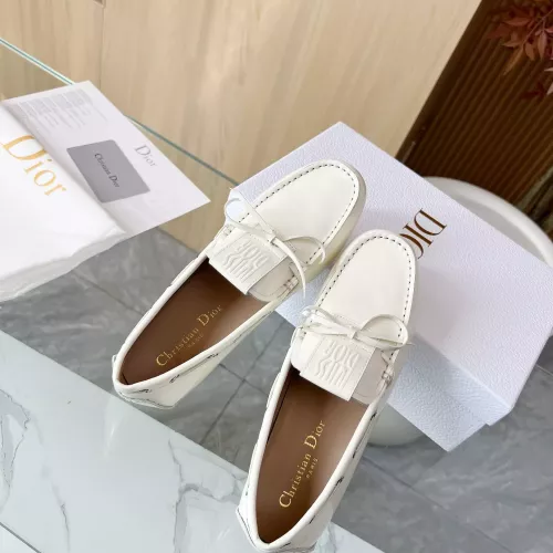 Replica Christian Dior Leather Shoes For Women #1305933 $96.00 USD for Wholesale