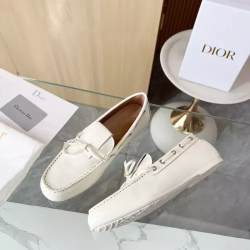 Replica Christian Dior Leather Shoes For Women #1305933 $96.00 USD for Wholesale