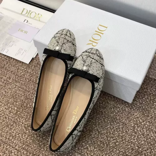 Replica Christian Dior Flat Shoes For Women #1305935 $92.00 USD for Wholesale