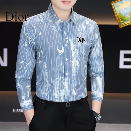 Replica Christian Dior Shirts Long Sleeved For Men #1306254 $40.00 USD for Wholesale