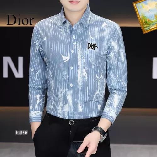 Replica Christian Dior Shirts Long Sleeved For Men #1306254 $40.00 USD for Wholesale