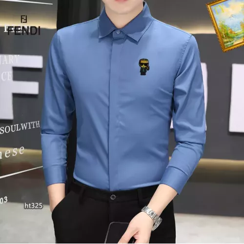Replica Fendi Shirts Long Sleeved For Men #1306263 $40.00 USD for Wholesale