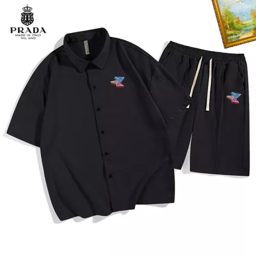 Prada Tracksuits Short Sleeved For Men #1306502 $48.00 USD, Wholesale Replica Prada Tracksuits