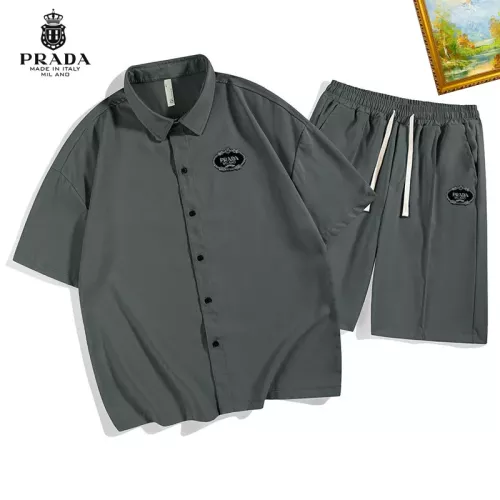 Prada Tracksuits Short Sleeved For Men #1306539 $48.00 USD, Wholesale Replica Prada Tracksuits