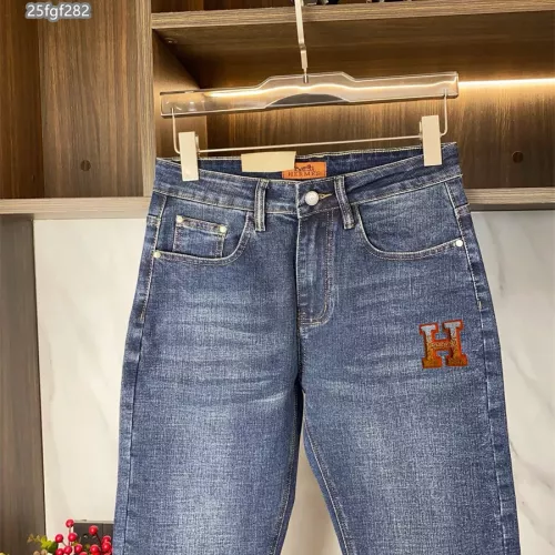 Replica Hermes Jeans For Men #1306710 $48.00 USD for Wholesale