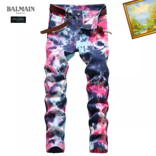Replica Balmain Jeans For Men #1306790 $48.00 USD for Wholesale