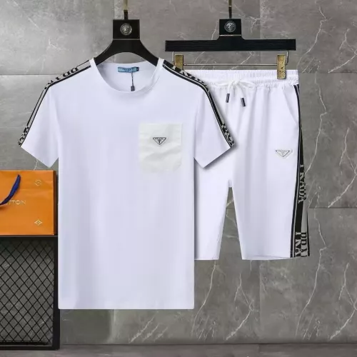 Prada Tracksuits Short Sleeved For Men #1307145