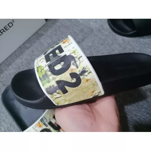Replica Dsquared Slippers For Men #1309657 $42.00 USD for Wholesale