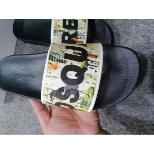 Replica Dsquared Slippers For Men #1309657 $42.00 USD for Wholesale