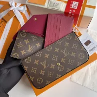 $102.00 USD Louis Vuitton AAA Quality Wallets For Women #1301319