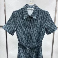 $88.00 USD Christian Dior Dresses Short Sleeved For Women #1303801