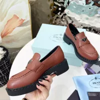 $100.00 USD Prada Leather Shoes For Women #1305693