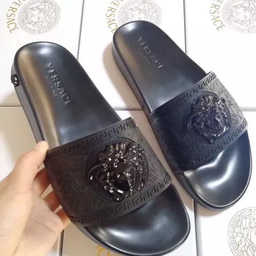 Replica Versace Slippers For Men #1311176 $45.00 USD for Wholesale